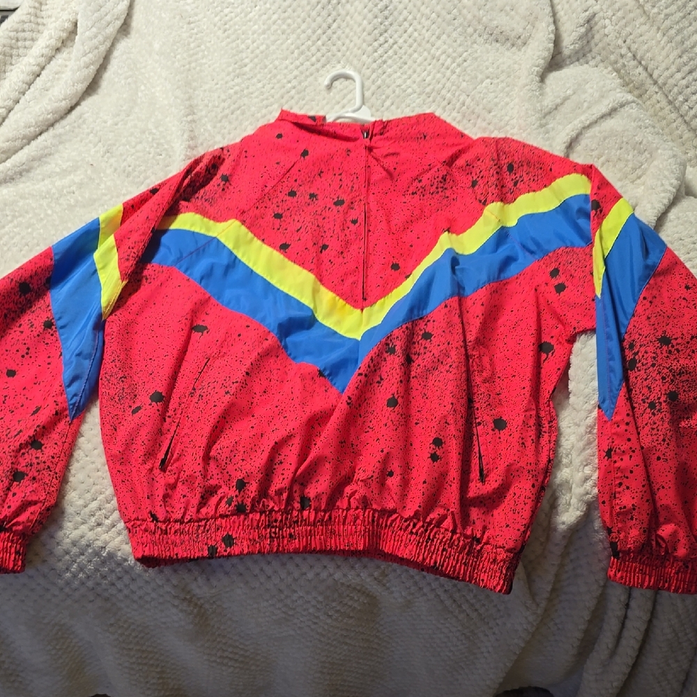Vintage Red and Blue Colorblock Jacket